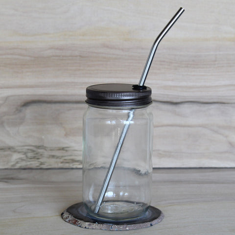 EcoJarz - Curved Metal Straw